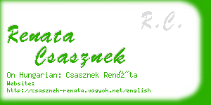 renata csasznek business card